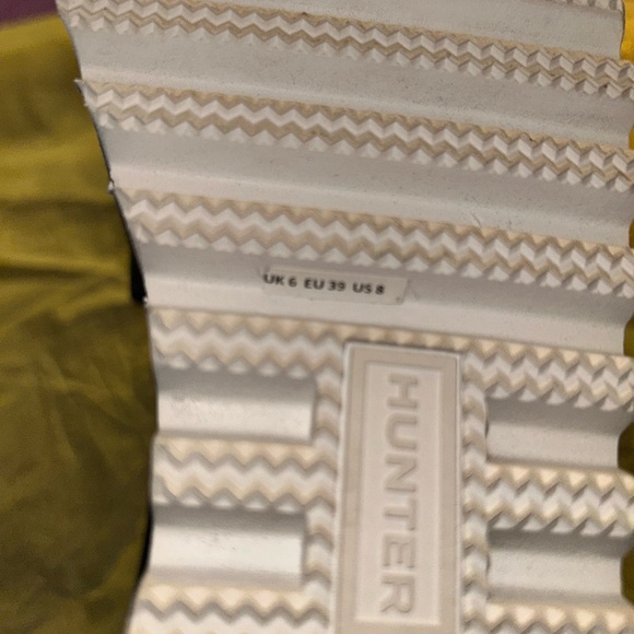 Hunter Black Platform Buckle Sandals with White Sole - Picture 6 of 9